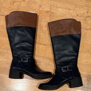 Black and Brown Women's Riding Boots